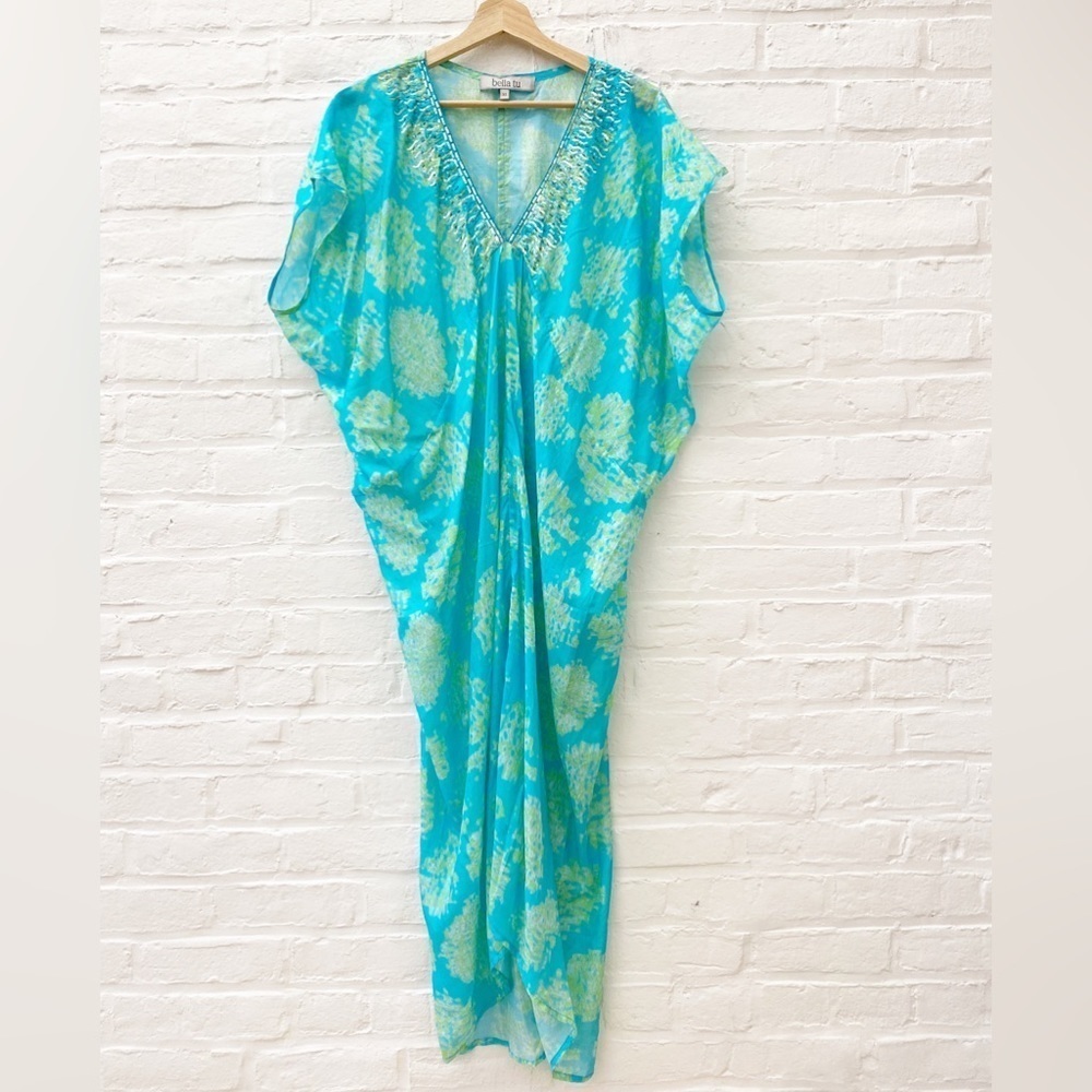 Bella Tu || Sequined Tie Dye Kaftan Mumu Maxi Dress XL‎